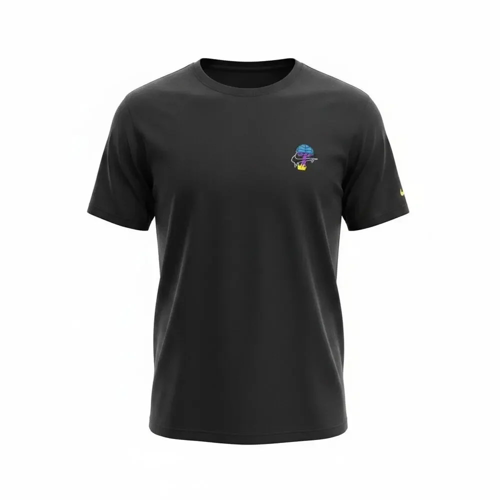 Nike Black Peace Love Basketball Graphic Tee T-Shirt Mens Large